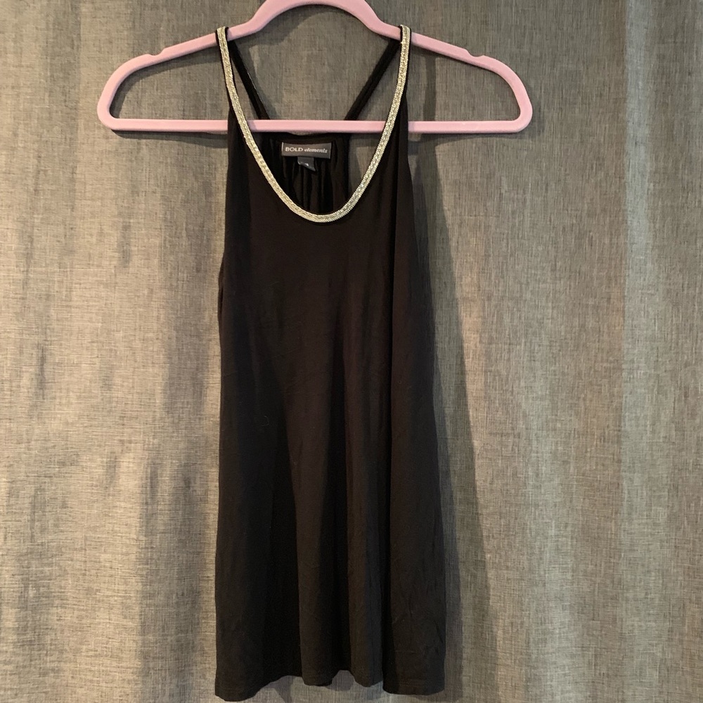 Bold Elements Racer Back Flowy Beaded Tank